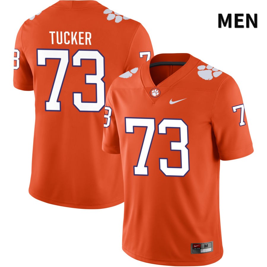 Men's Clemson Tigers Bryn Tucker #73 College Orange NIL 2022 NCAA Authentic Jersey Hot PZW45N8Q